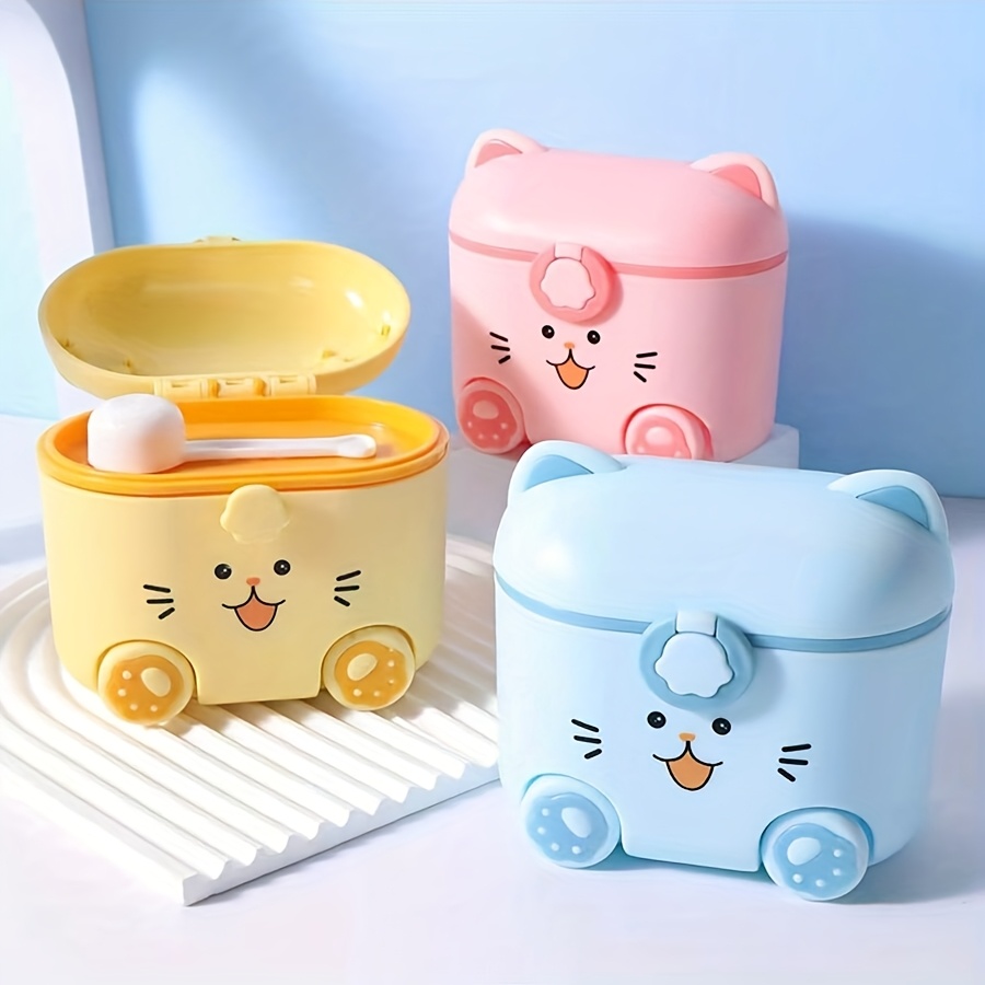 Baby Food Glass Jar - Wadah Susu Bubuk Kucing Lucu dengan