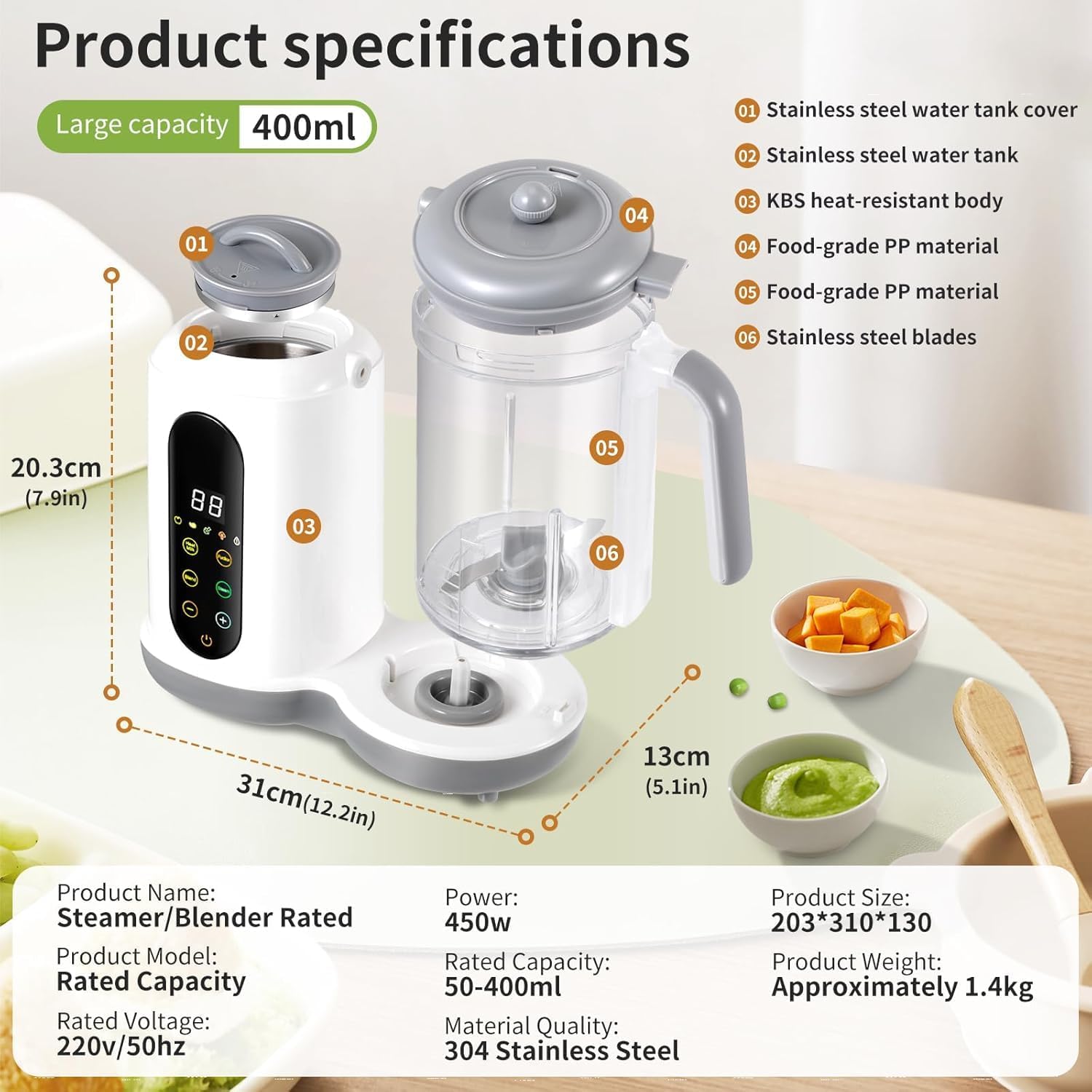 Pengukus dan Blender Makanan B - Baby Food Maker And Steamer ulasan dan harga