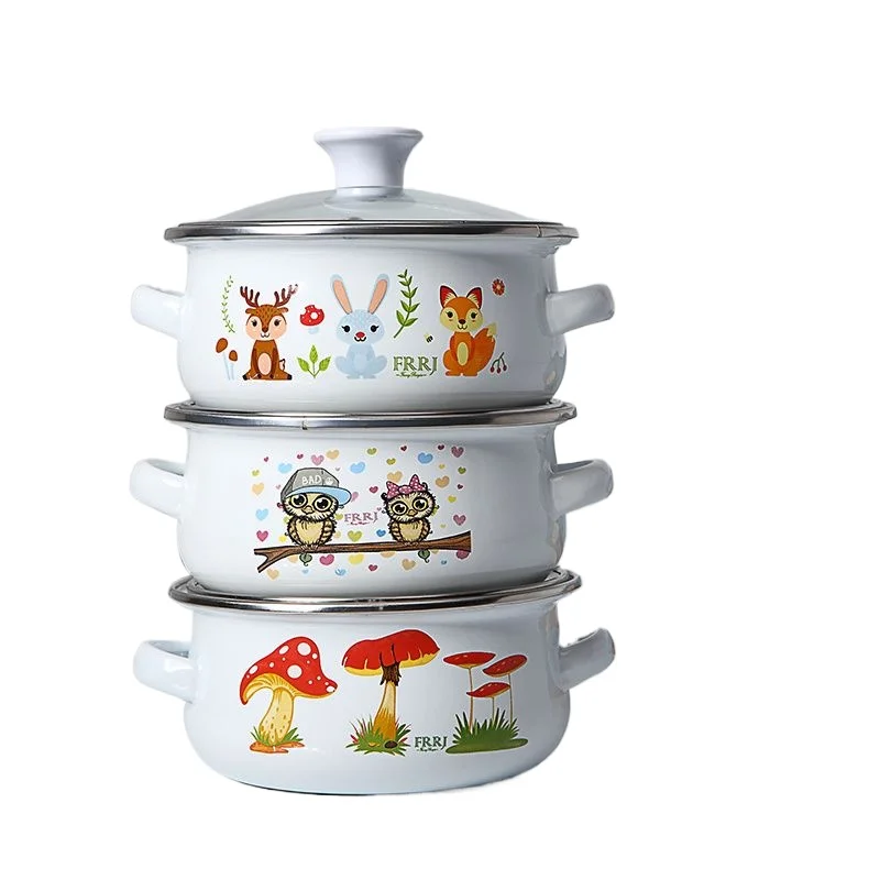 Panci sup Enamel Mini dengan t - Baby Food Healthy ulasan dan harga